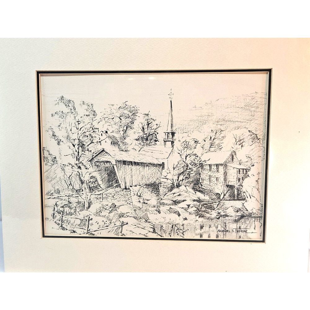 New England Sketch by Samuel S. Thorpe, Signed